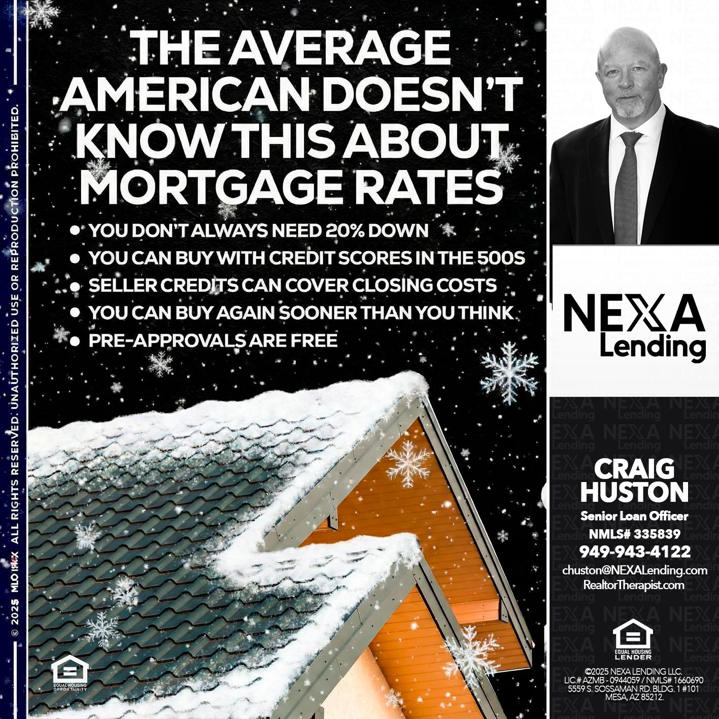 THE AVERAGE - Craig Huston -Senior Loan Officer