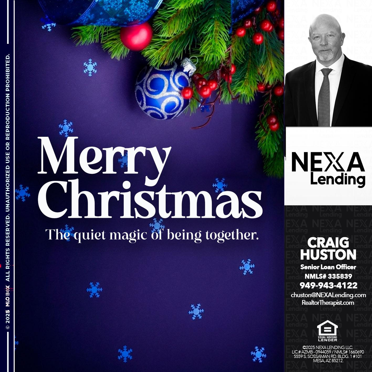 merry christmas - Craig Huston -Senior Loan Officer