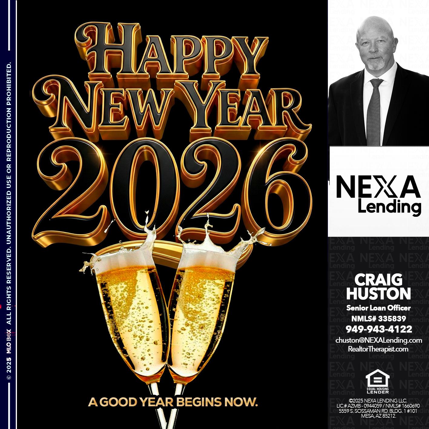 HAPPY NEW YEAR - Craig Huston -Senior Loan Officer