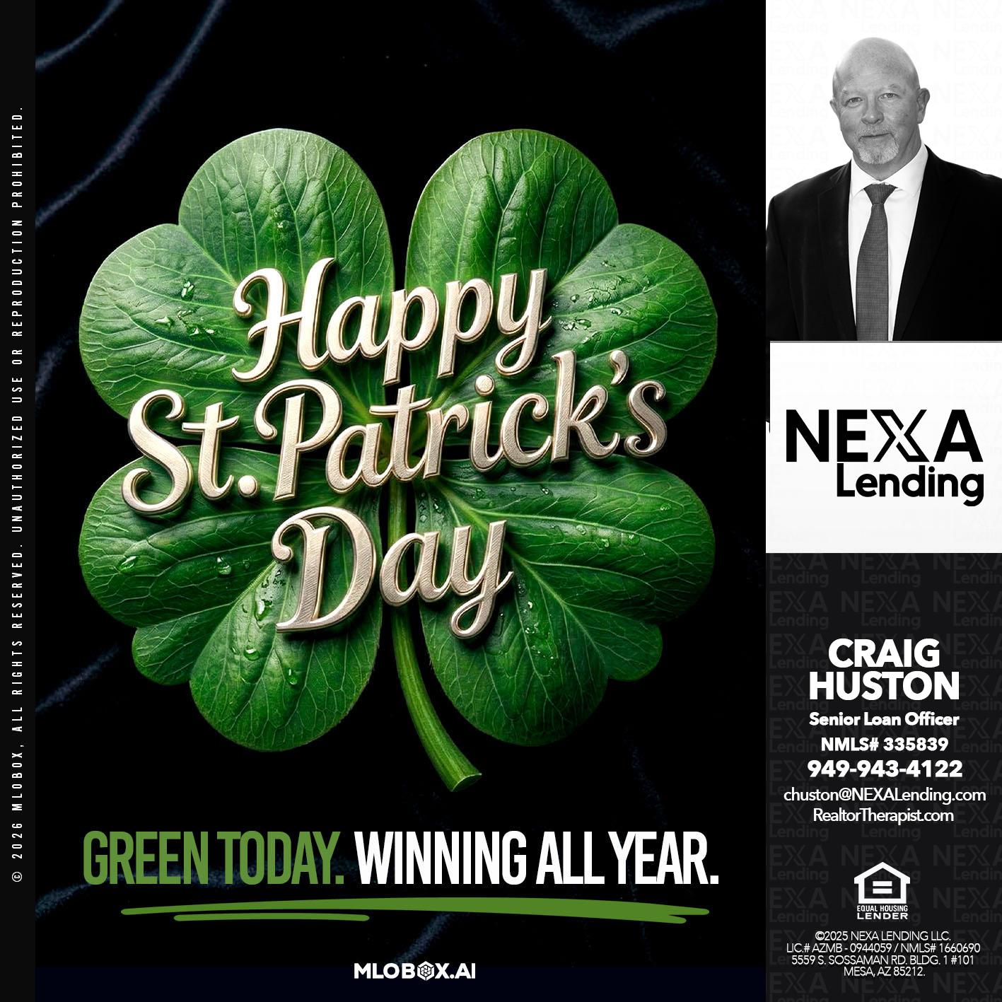 st patricks day - Craig Huston -Senior Loan Officer