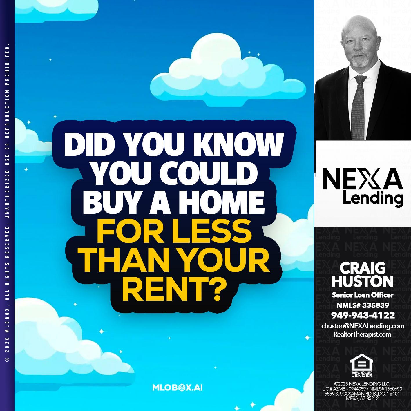 DID YOU KNOW? - Craig Huston -Senior Loan Officer